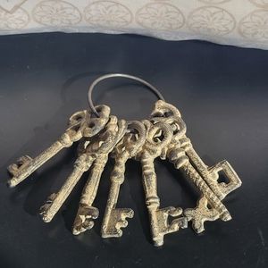 Antique Set of 7 Unique Skeleton Keys